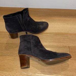 Gray suede zipper Jcrew Boots size 9.5